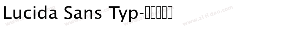 Lucida Sans Typ字体转换